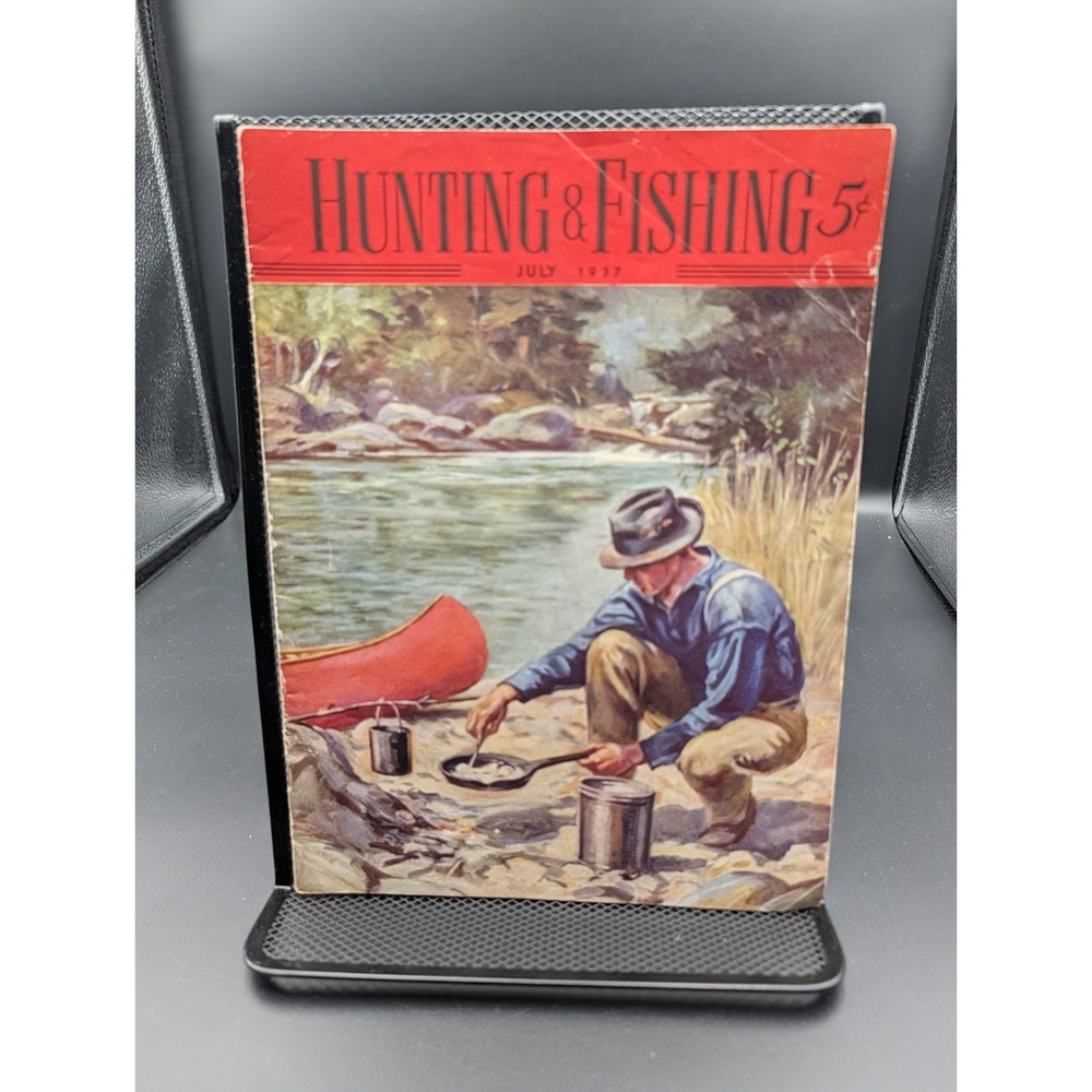 Vintage Hunting and Fishing Magazine July 1937 Cooking the Catch Cover